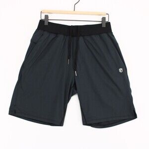 Born Primitive Training Shorts Men S Dark Gray Elastic Waist Drawstring Athletic